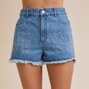 Western Wild Denim Shorts